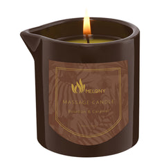 Melony massage oil candle bourbon caramel pour for spa-like relaxation