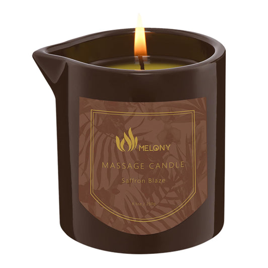 MELONY massage-oil-candle-melt delivers soothing hydration for a relaxing massage.