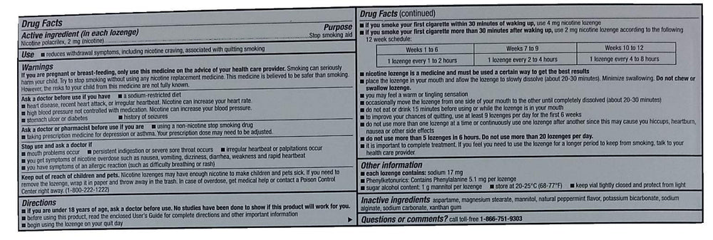 Member's Mark 2mg mint lozenges close-up of tablets for on-the-go use