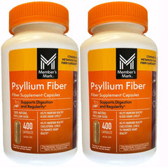 Member's Mark Fiber Capsules bottle front for daily use and regularity.