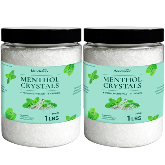 Mendeleev Style menthol crystals 2lb pack, ideal for bulk formulations and DIY cooling blends.