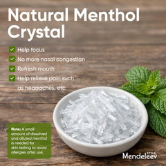 MENDELEEV STYLE Menthol Crystals used in soapmaking to enhance fragrance and feel.