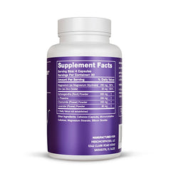 MenoSleep tablets close-up highlighting magnesium glycinate for sleep support.