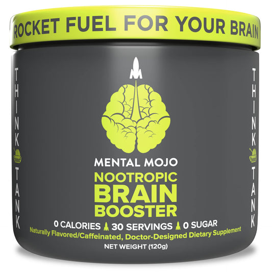 Mental Mojo kiwi strawberry bottle front shows focus-friendly flavor.