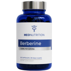 Meo Nutrition Berberine packaging graphics highlighting clean ingredients
