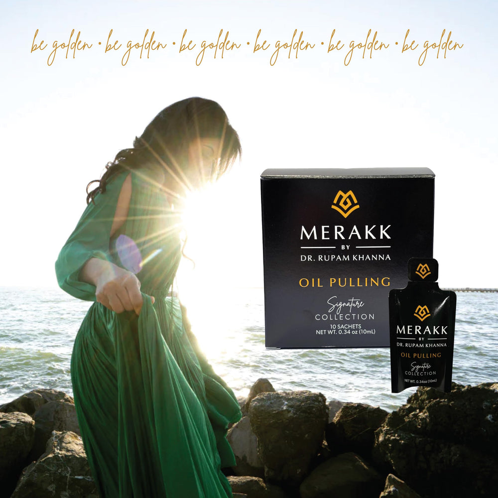 Merakk sachet-toothbrush dental routine integrates with daily brushing.
