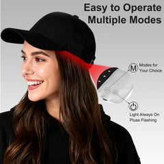 MERNUNUX compact cap on head demonstrates lightweight, ergonomic design.