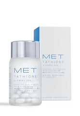 MET Tathione capsules close-up showing soft-gel texture and clarity.