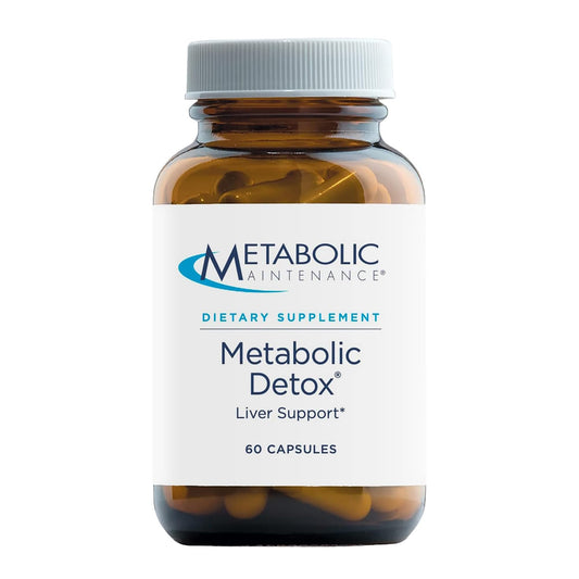 Metabolic Detox bottle front from Metabolic Maintenance, suggesting daily liver support.