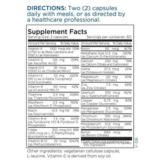Close-up of Metabolic Maintenance Basic Plus label highlighting D-3, 5-MTHF, and methyl B12.