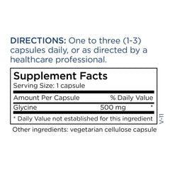 Metabolic Maintenance Glycine product shot emphasizes simple, clean supplement.