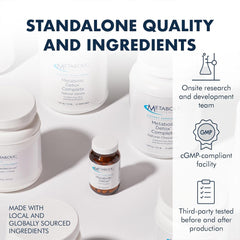 Happy Belly ingredients label emphasizes clean vegetarian capsules