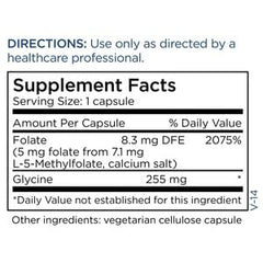 Metabolic Maintenance L-Methylfolate capsules arranged for easy daily use.