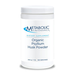 Metabolic Maintenance Psyllium Husk Powder bottle pour for daily fiber support.