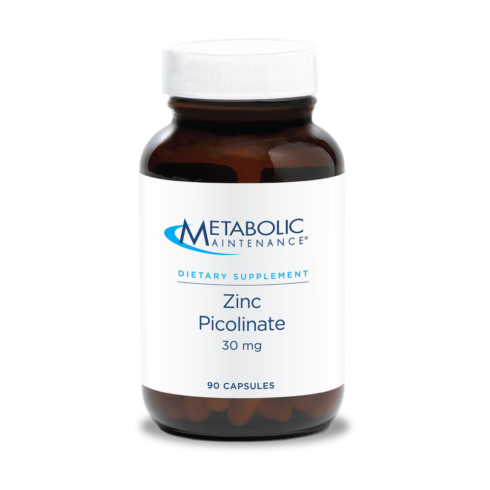 Metabolic Maintenance Zinc Picolinate bottle for daily immune-support routine