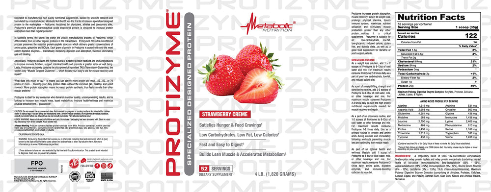Protizyme scoop showing convenient serving for post-workout intake