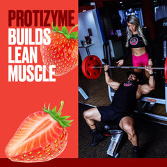 Protizyme serving setup suggesting a post-workout recovery ritual