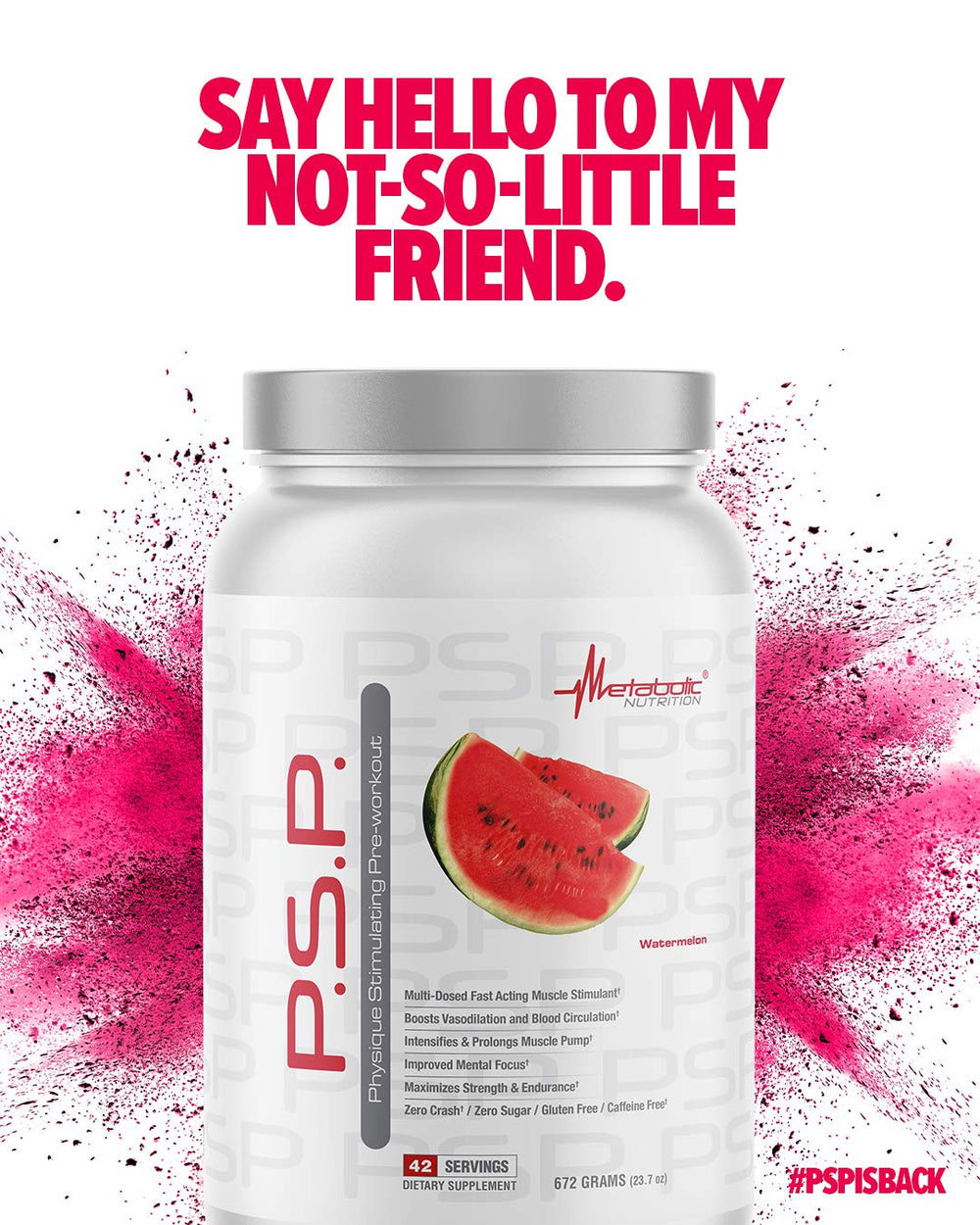 Bottle being poured into a glass for easy mixing with Metabolic Nutrition P.S.P. physique