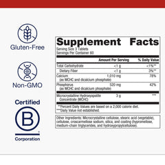 Metagenics Bone Builder calcium and phosphorus amounts per serving