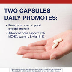 Metagenics Bone Builder Plus capsules ready for daily calcium and vitamin D3 support.