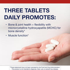 Metagenics Bone Builder tablets close-up highlighting chelated magnesium for absorption