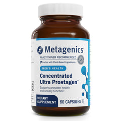 Metagenics Concentrated Ultra Prostagen bottle with label indicating prostate health support