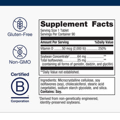 Metagenics D3 2000IU isoflavones image emphasizes absorption support