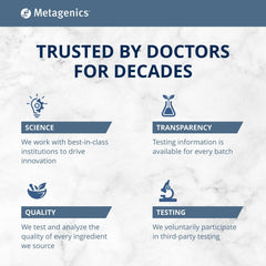 Metagenics Golden Fusion ingredients close-up emphasizing non-GMO and gluten-free quality.