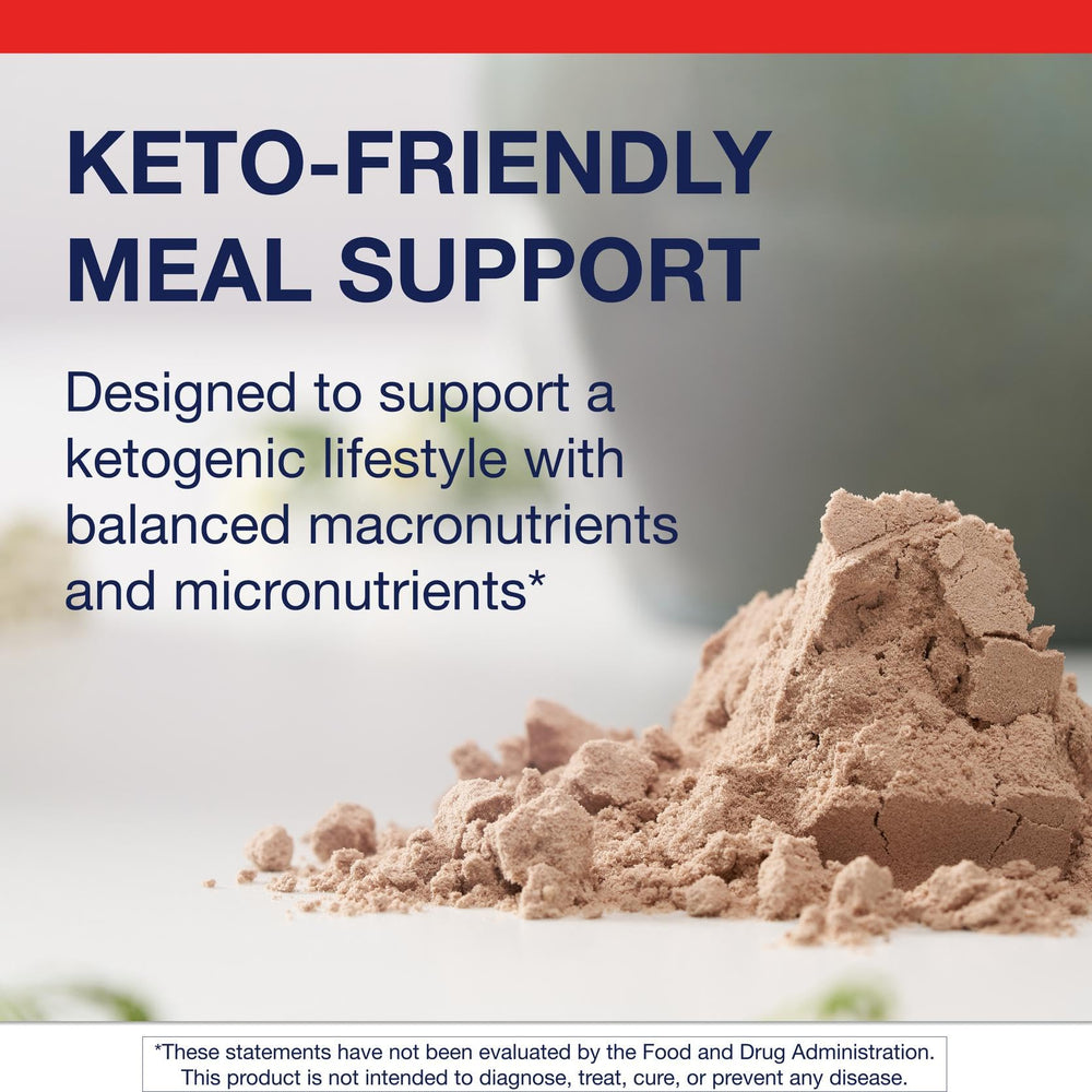 Metagenics Ketogenic Shake glass with mixed shake and rich chocolate flavor