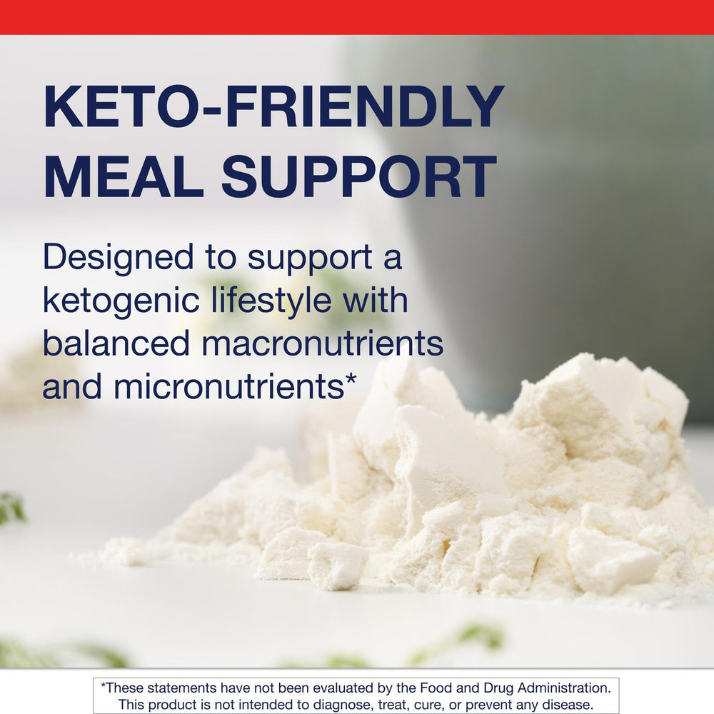 Metagenics Ketogenic Shake vanilla shake in glass for a smooth sip