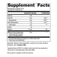 Metagenics MCT Powder shaken into a smoothie or shake.