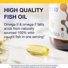 Metagenics OmegaGenics Mega 10 pouring gesture showing easy daily dose