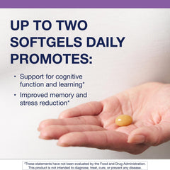 Metagenics Phosphatidylserine bottle closeup highlights sunflower PS quality.