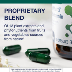Metagenics PhytoMulti box back with non-GMO and gluten-free labeling