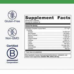 Metagenics SpectraZyme used with meals for easier digestion.