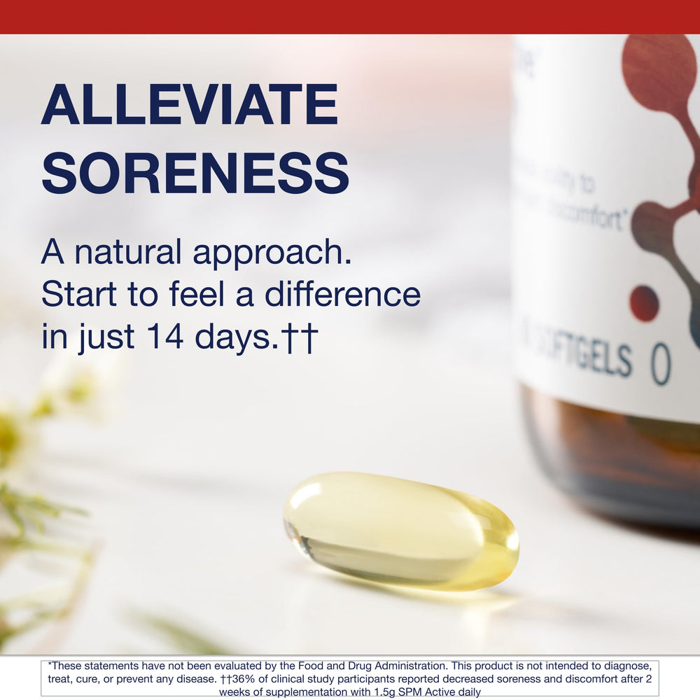 Metagenics SPM Active label detail showing gluten-free formulation.