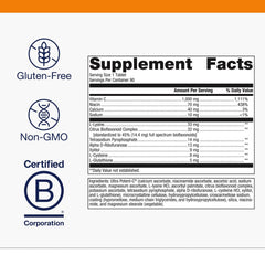 Metagenics Ultra Potent-C 1000 packaging closeup; GMP-certified quality and third-party testing