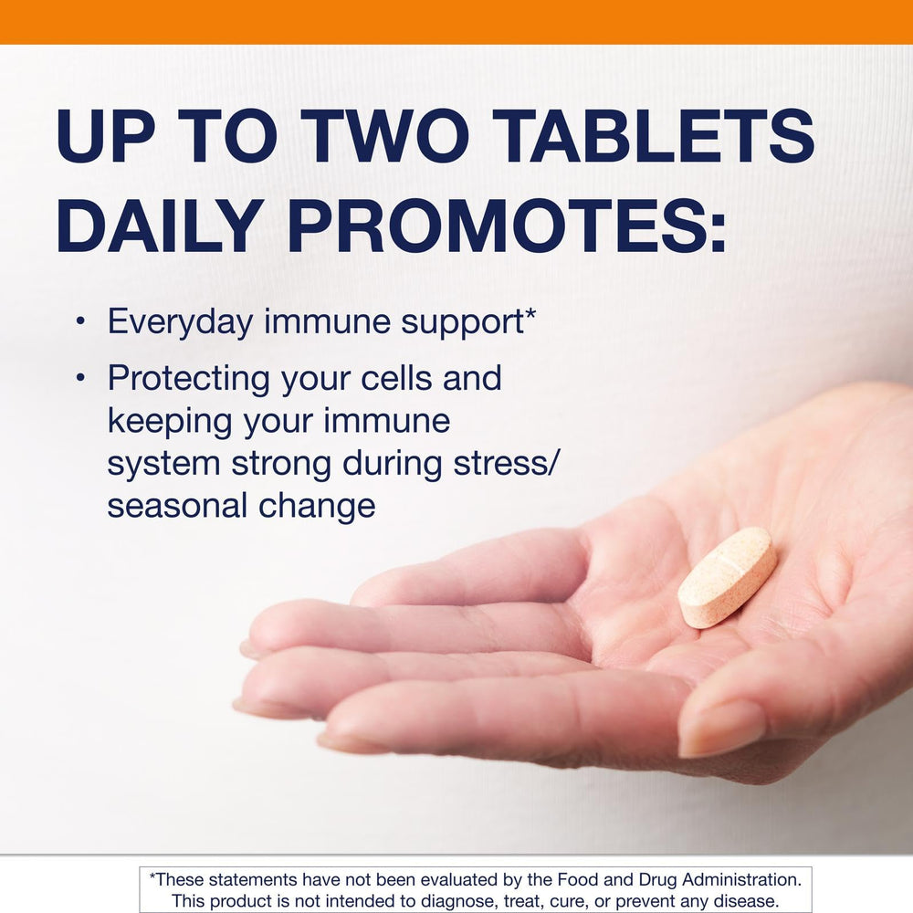 Metagenics Ultra Potent-C 1000 tablet pour; easy-to-take buffered vitamin C