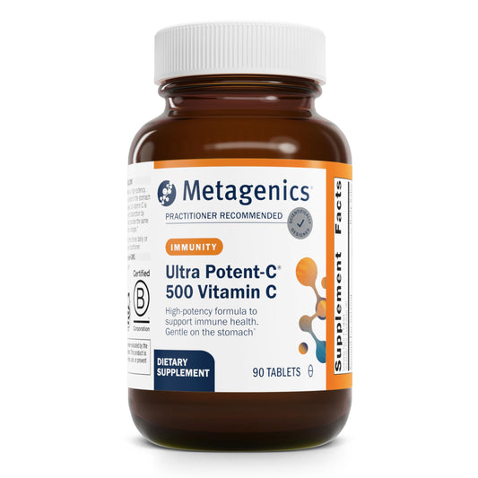 Metagenics Ultra Potent-C 500 tablet close-up for gentle, daily immune support