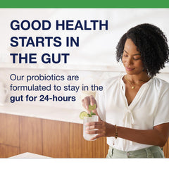Metagenics UltraFlora Kids probiotic 60-tablet bottle supports month-long use.