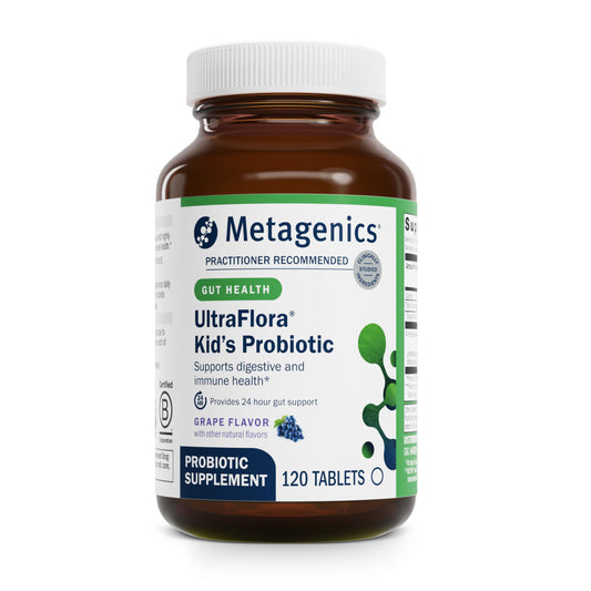 Metagenics UltraFlora Kids Probiotic bottle for daily digestive support