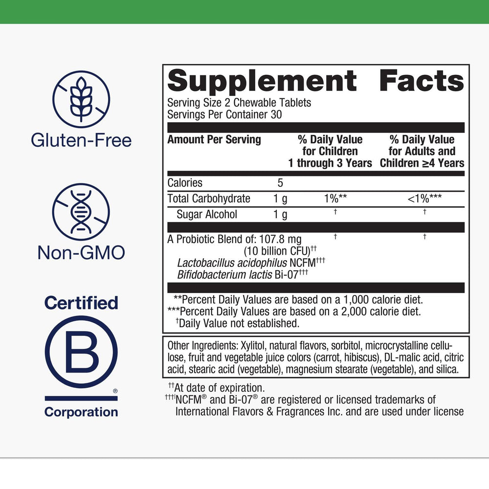 Metagenics UltraFlora Kids probiotic being given to a child for daily support.