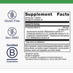 Metagenics UltraFlora Spectrum capsules in hand for on-the-go gut support