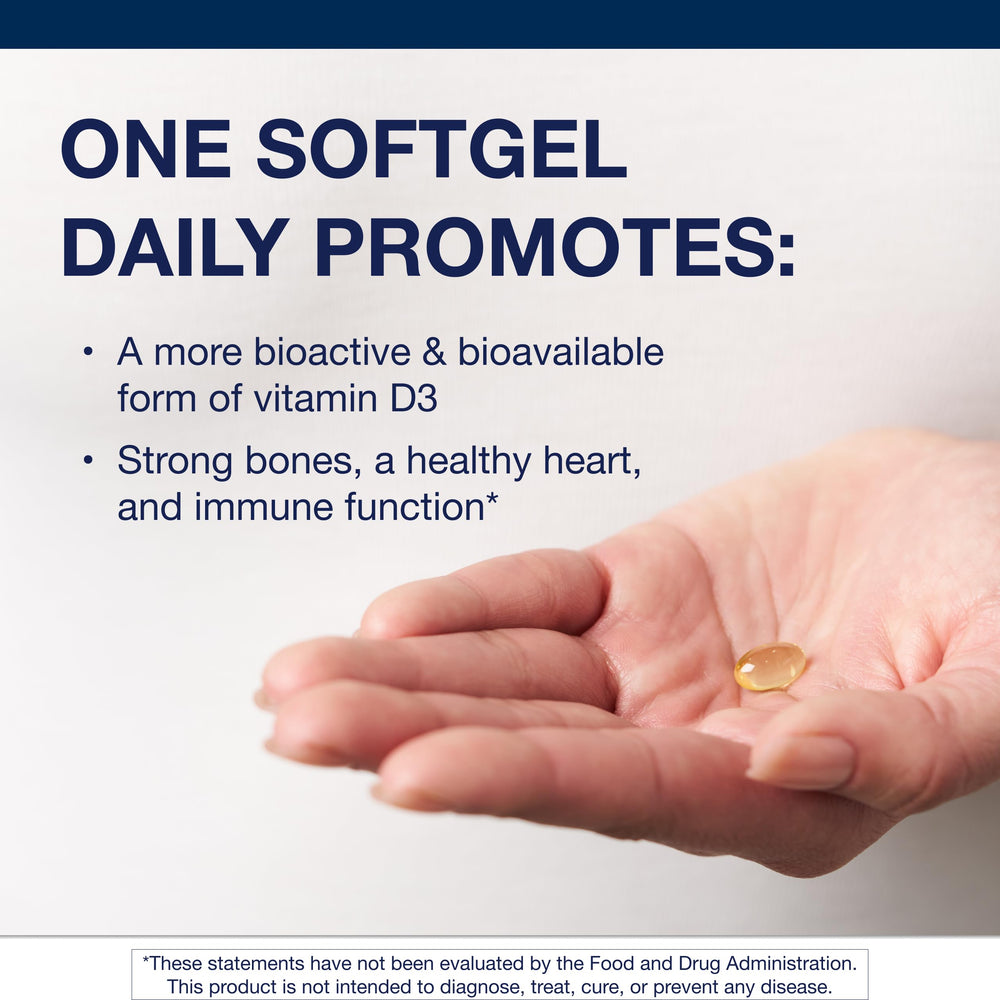 Metagenics D3 softgels in coconut oil for enhanced absorption