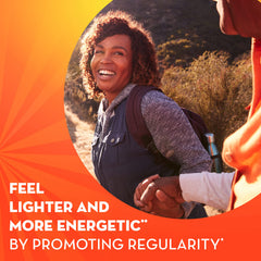 Metamucil Daily Fiber Collagen orange packet stirred into beverage for convenience.
