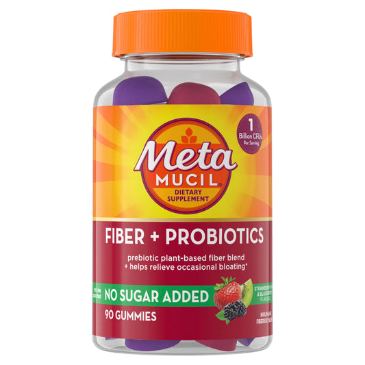 Metamucil Fiber Gummies Strawberry Kiwi bottle for easy daily fiber support.