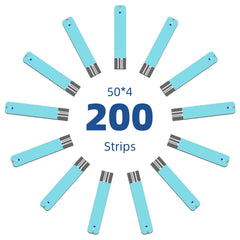 Metene TD-4116 strip inserted into the meter for easy setup.