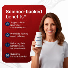 Methyl-Life gluten-free dairy-free ingredients emphasize allergen-friendly formulation.