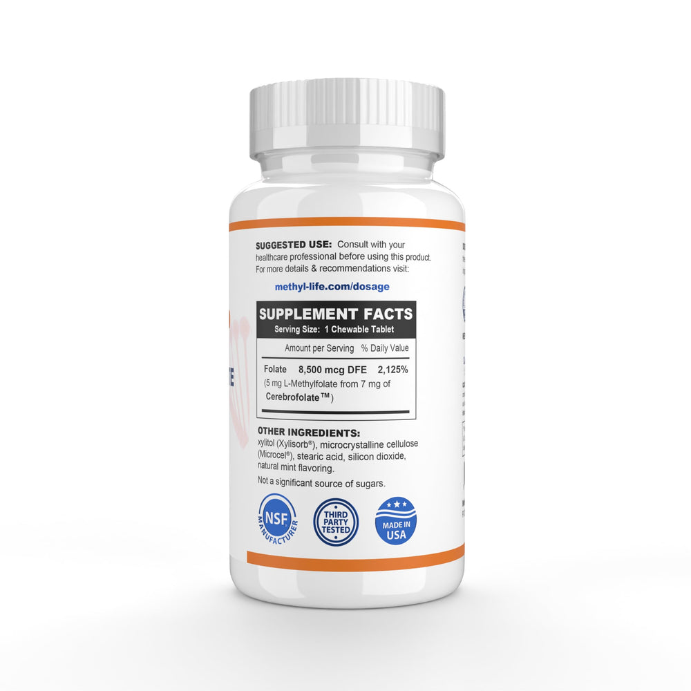 Methyl-Life vegan and gluten-free badge signals clean, allergy-conscious daily use.