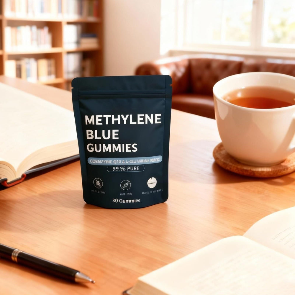 Methylene Blue Gummies close-up highlighting soft chew texture